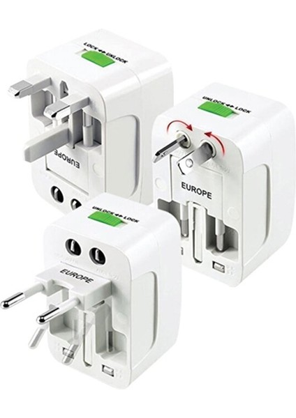 PM-2886 Unıversal Çoklu Priz Çevirici Seyahat Adaptör (125V-250V-6A-13A)