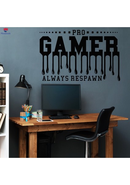 Gaming Zone Duvar Sticker Gamer Always Respawn Video Oyunu Bilgisayar Çıkartmaları