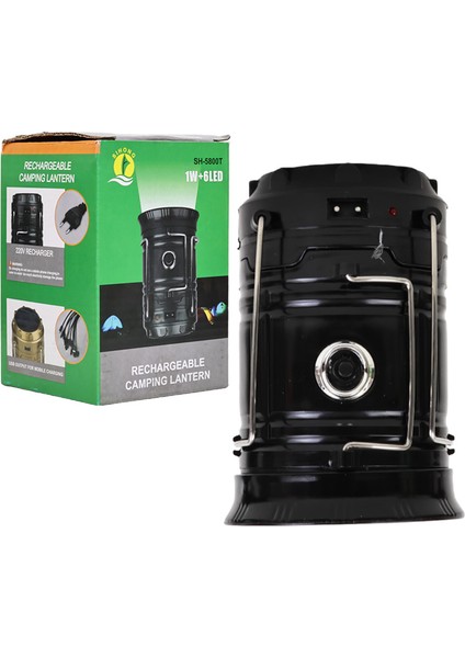 SH-5800T 1W+6LED SOLAR+ŞARJLI KAMP LAMBASI modelleri