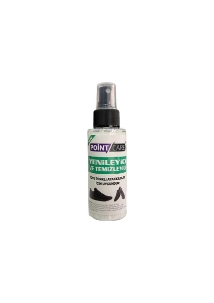 Point Care Spor ve Süet Ayakkabı Yenileyici ve Temizleyici Sprey Sihirli Sıvı 100ML + Sünger