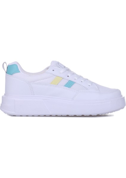 151 Kadın Beyaz-Sarı-S.Yeşil Anorak Kalın Taban Sneaker Ayakkabı fırsatları