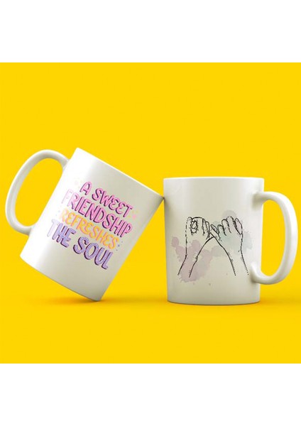 Best Friends Refreshes The Soul Tasarım 2'li Kupa Seti