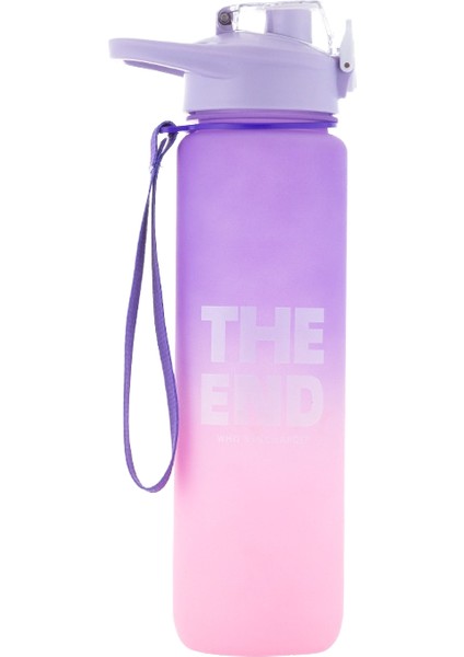 1000ML Girls Yaz Degrade Gökkuşağı Bardak Saman (Yurt Dışından)