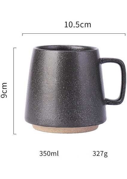 350 ml Seramik Kahve Fincanı - Siyah (Yurt Dışından)