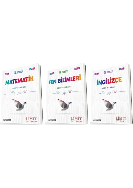 8. Sınıf Matematik - Fen - Ingilizce Soru Seti 3 Kitap
