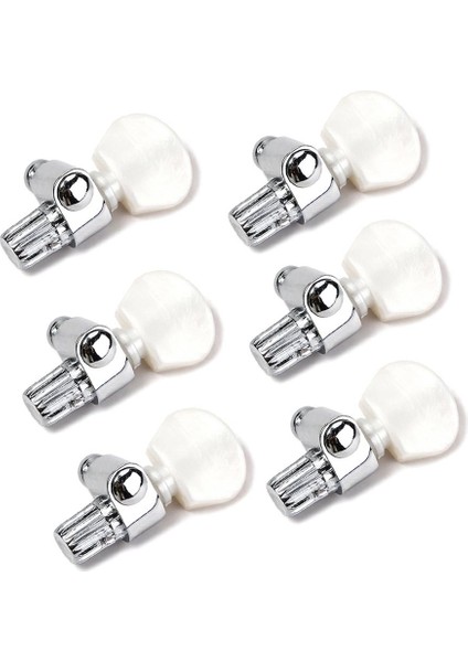 6pcs Chrome 5. String Banjo Tuner Makine Başlıkları Parçalar Inci Düğmesi (Yurt Dışından) fiyatları