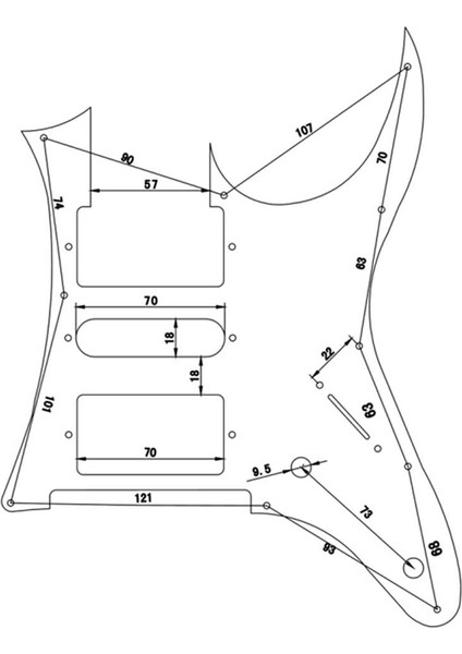 Rg 350 Dx 12 Için 3ply Guitar Pickguard Scratch Plakası Siyah Inci Siyah (Yurt Dışından) modelleri