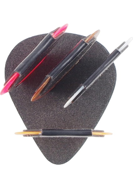 Gitar Pick Tutucu Plectrum Tutucu Ukulele Bass Için 4 Yuva Yapıştırması Kolay (Yurt Dışından)