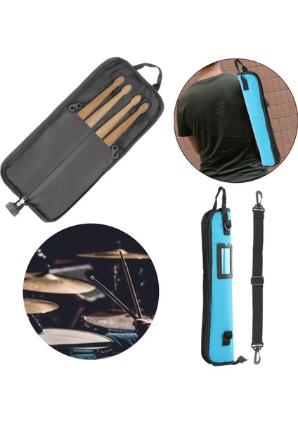Standart Davul Çubuğu Torbası Taşınabilir Baget Taşıma Çantası Dış Mavi Için Çıkarılabilir 8 Çubuk Koy (Yurt Dışından) modelleri