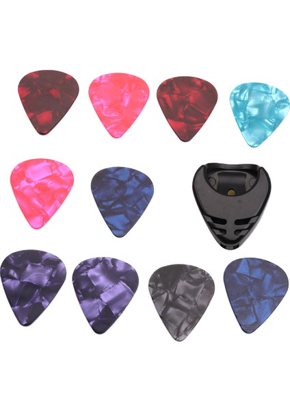 Gutar Bas Aksesuarları Için Pick Case ile Renkli Gitar Seçim Seti (10 Adet) (Yurt Dışından) modelleri