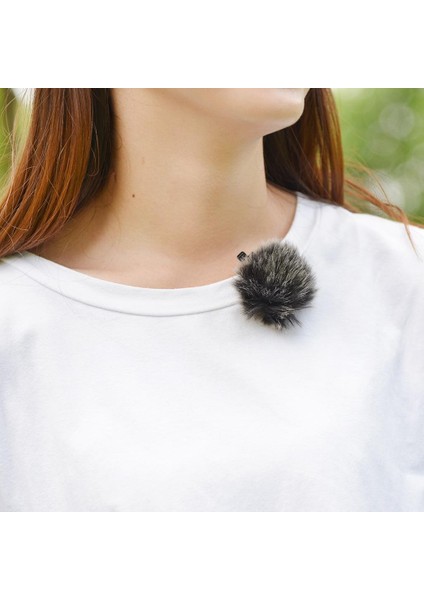 Dayanıklı Mini Mikrofon Kürk Kapağı Rüzgar Muff W/ Mikrofon Mikrofon Klip Tutucu (Yurt Dışından)