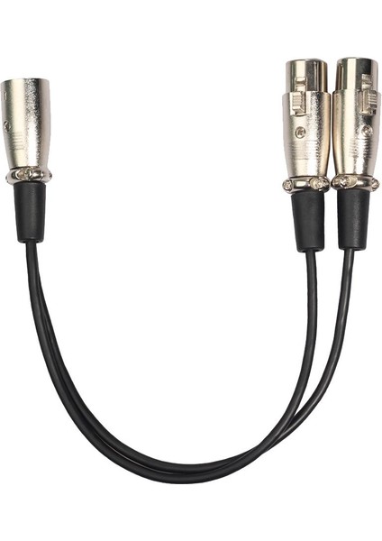 Mic Mixer Recorder Aksesuarı Için 3pin Xlr Erkek - 2 Xlr Kadın Ses Kablosu (Yurt Dışından)