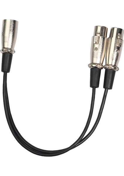 Mic Mixer Recorder Aksesuarı Için 3pin Xlr Erkek - 2 Xlr Kadın Ses Kablosu (Yurt Dışından)