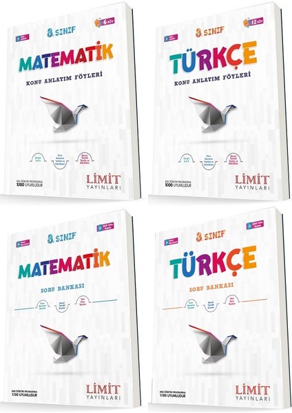 8. Sınıf Matematik - Türkçe Konu Föyleri - Soru Seti 4 Kitap