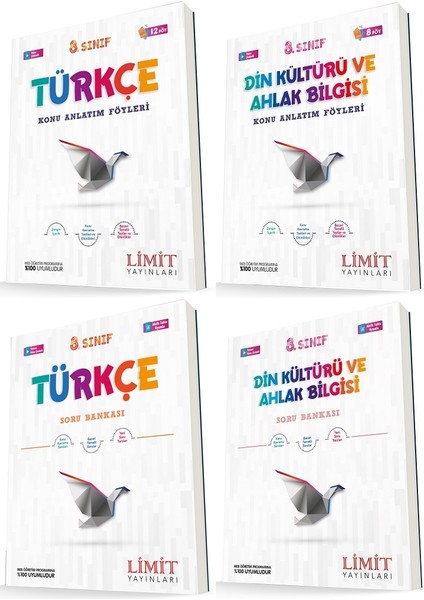 8. Sınıf Türkçe - Din Konu Föyleri - Soru Seti 4 Kitap