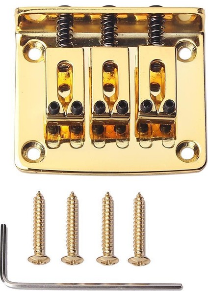 Puro Gitar Altın Köprüsü Üç Dize Elektro Gitar Köprü Aksesuarları (Yurt Dışından)