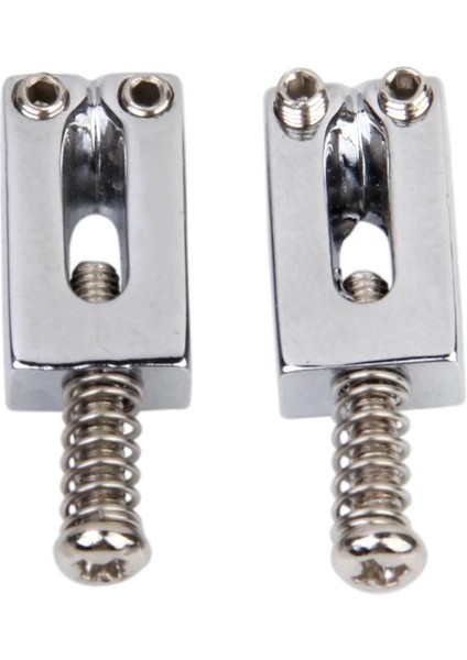 6pcs Krom Kaplama Köprü Saddles Caster Için Parçalar Elektro Gitar (Yurt Dışından)