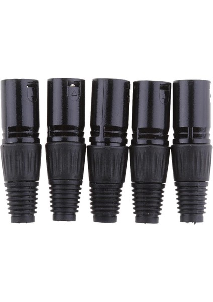 5pcs 3 Pimli Erkek Xlr Mikrofon Mikrofon Ses Kablosu Fişi Altın Konektörü (Yurt Dışından)