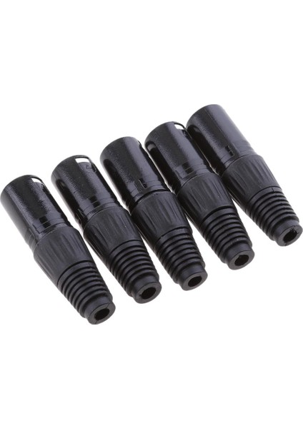 5pcs 3 Pimli Erkek Xlr Mikrofon Mikrofon Ses Kablosu Fişi Altın Konektörü (Yurt Dışından)