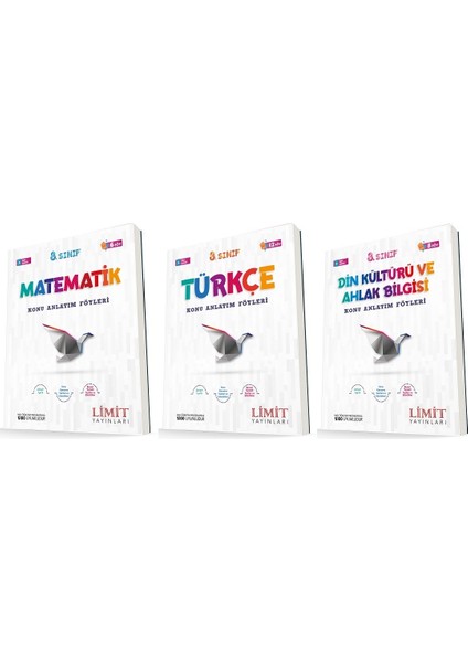 8. Sınıf Matematik - Türkçe - Din Konu Föyleri Seti 3 Kitap
