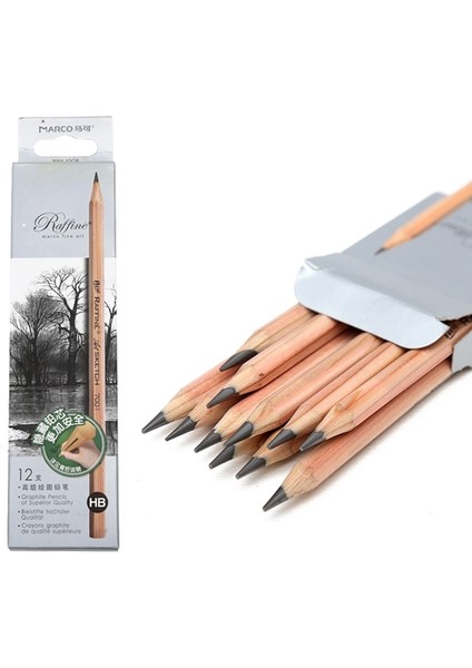 -10 Adet 7001 Çizim Tahta Kalemi (Yurt Dışından)