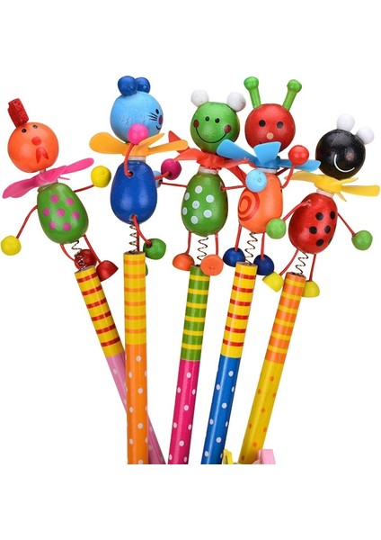 -5 Adet Ahşap Hayvanlar Kalemi (Yurt Dışından)