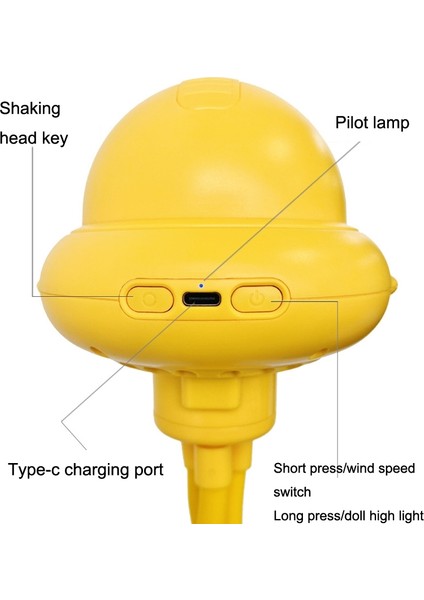-Yapraksız Ahtapot Sessiz Taşınabilir Mini Fan (Yurt Dışından)