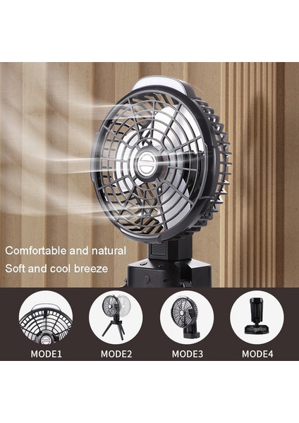 -Tripod LED Işıklı Açık Hava Kamp Fanı (Yurt Dışından)