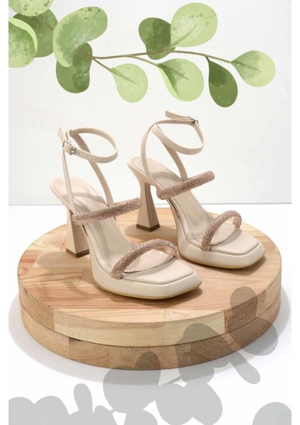 Bej Kadın Abiye Ayakkabı K05215400809