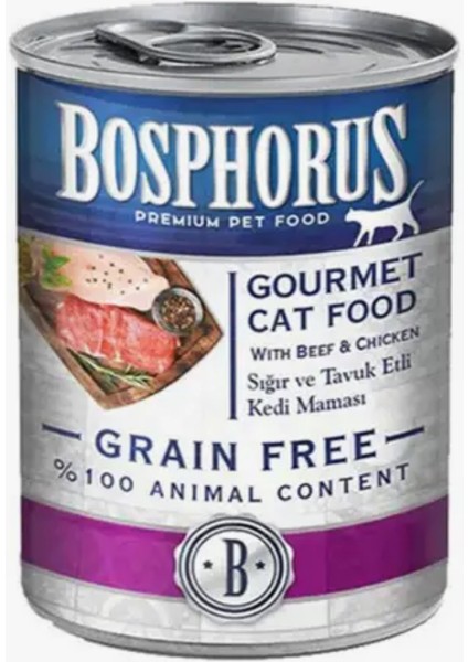 Sığır ve Tavuk Etli Tahılsız Yaş Kedi Maması 415 gr