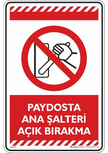 Paydosta Ana Şalterleri Açık Bırakma