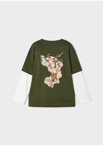 Erkek Çocuk Kollu Sırt Baskılı Sweatshirt modelleri