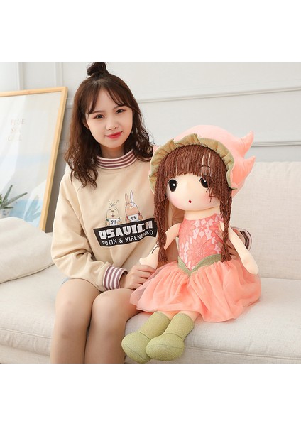 60CM Oniki Yıldız Küçük Kız Bebek Simülasyon Peluş Oyuncak (Yurt Dışından)