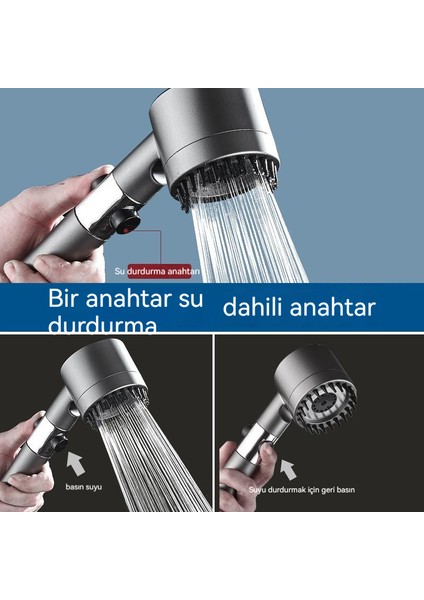 Kompresörlü Ev Tipi Banyo Yağmur Duşu Başlığı (Yurt Dışından) modelleri