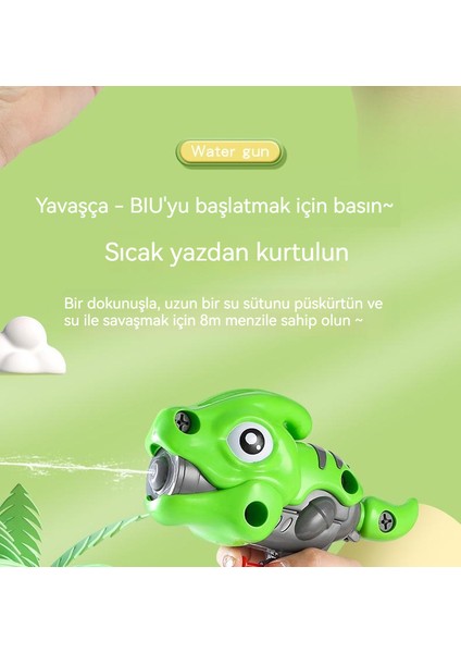 Sahil Yüzme Havuzu Çizgi Film Dinozor Su Püskürtme Banyo Oyuncakları (Yurt Dışından)