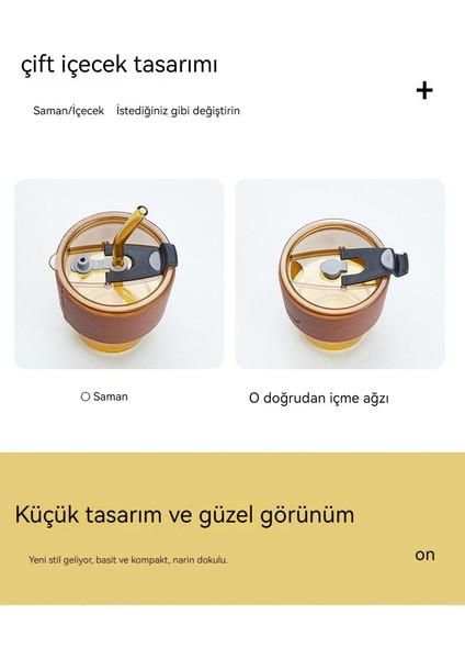 350ML Cam Hasır Kapaklı Yaratıcı Haşlanma Önleyici Bardak (Yurt Dışından)