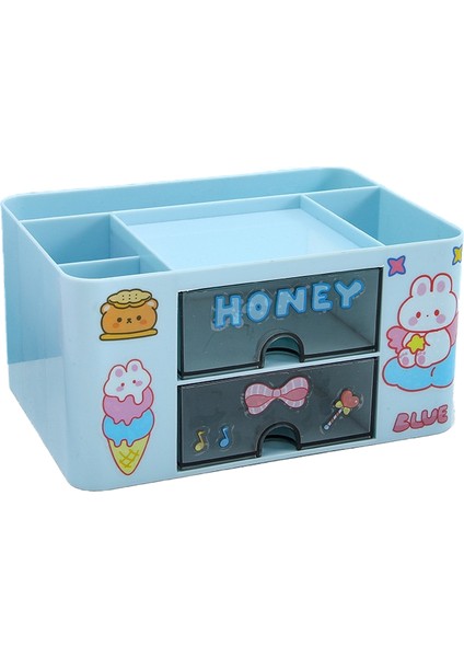 Öğrenci Basit Çok Fonksiyonlu Çekmece Tipi Büyük Kapasiteli Kalem Tutucu Saklama Kutusu (Yurt Dışından)