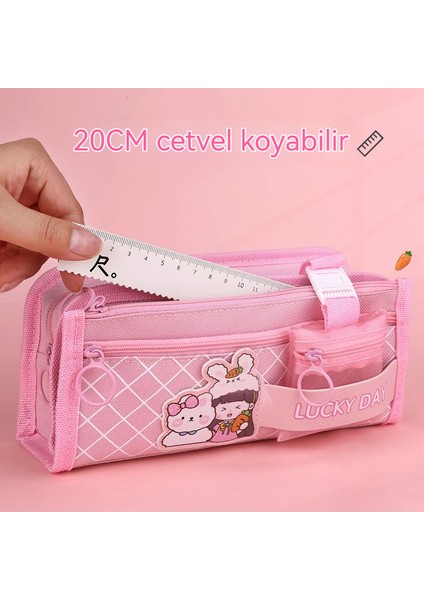 Ilk ve Ortaokul Öğrencileri Için Sevimli Karikatür Büyük Kapasiteli Çok Fonksiyonlu Kırtasiye Çantası (Yurt Dışından) fiyatları