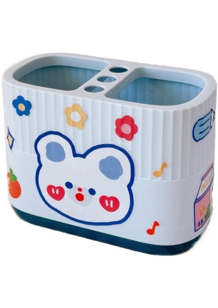 Ins Tarzı Çizgi Film Yaratıcı Büyük Kapasiteli Masaüstü Kalemlik (Yurt Dışından)