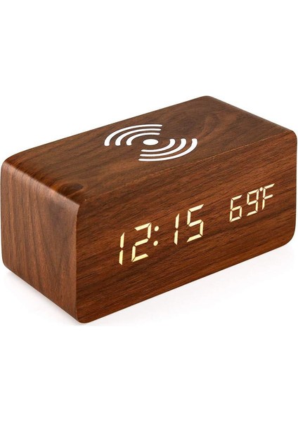 Ev Çok Fonksiyonlu LED Kablosuz Şarj Saati (Yurt Dışından)