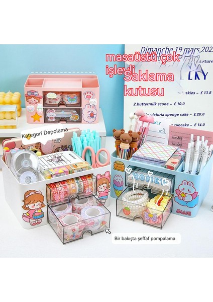 Öğrenci Basit Çok Fonksiyonlu Çekmece Tipi Büyük Kapasiteli Kalem Tutucu Saklama Kutusu (Yurt Dışından) indirimleri