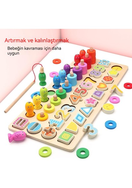 Çocuk Ahşap Beşi Bir Arada Logaritmik Işlem Balıkçılık Yapboz (Yurt Dışından) fiyatları