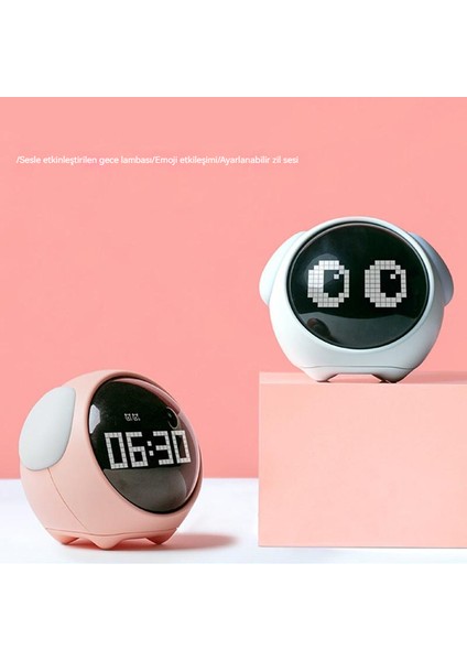 Çocuklar Için LED Expression Pixel Akıllı Işıklı Çalar Saat (Yurt Dışından) modelleri