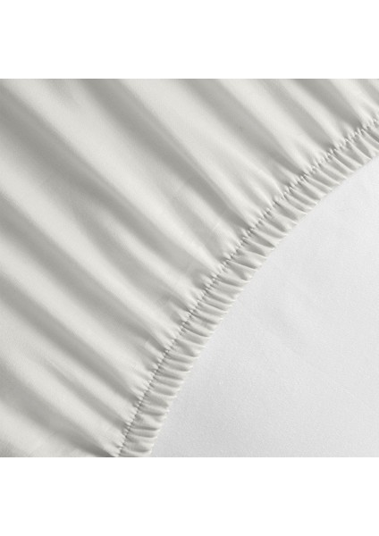 Beyaz Lastikli %100 Pamuklu Fitted Çarşaf 160 x 200+35 fiyatları