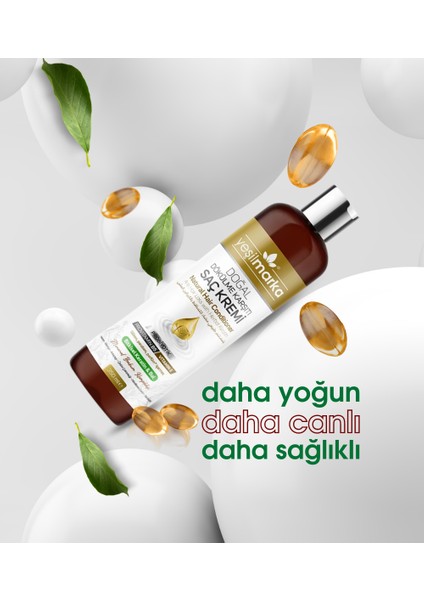 Doğal Dökülme Karşıtı Saç Kremi -Hızlı Saç Uzatan Formül -Bitkisel Keratin -Probiyotikli