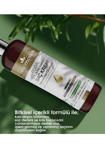 Doğal Dökülme Karşıtı Saç Kremi -Hızlı Saç Uzatan Formül -Bitkisel Keratin -Probiyotikli