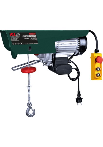 Pro KLV600 600/1200KG 1800W Elektrikli Vinç