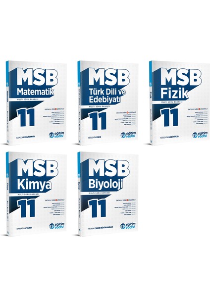 2024 11.Sınıf Matematik + Edebiyat + Fizik + Kimya + Biyoloji Soru Seti 5 Kitap