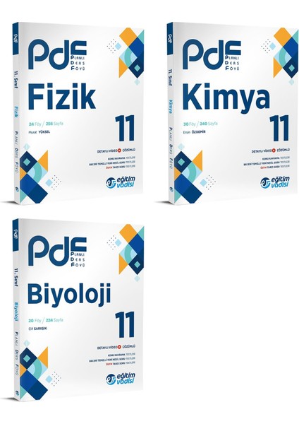 2024 11.Sınıf Fizik Kimya Biyoloji PDF Planlı Ders Föyü Seti