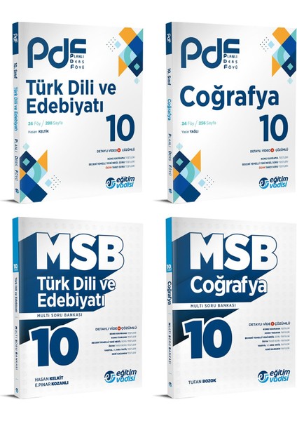 2024 10.Sınıf Edebiyat + Coğrafya PDF + Soru Seti 4 Kitap
